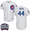 Men's Majestic Chicago Cubs #44 Anthony Rizzo White 2016 World Series Bound Flexbase Authentic Collection MLB Jersey