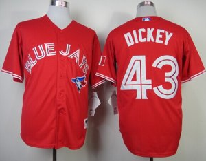 MLB Toronto Blue Jays #43 DICKEY Canada Day Red Jerseys