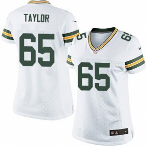 Women\'s Nike Green Bay Packers #65 Lane Taylor Limited White NFL Jersey
