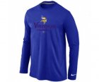NIKE Minnesota Vikings Critical Victory Long Sleeve T-Shirt Blue