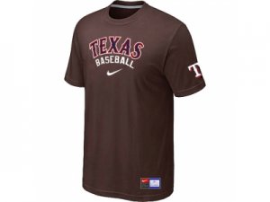 Texas Rangers Brown Nike Short Sleeve Practice T-Shirt