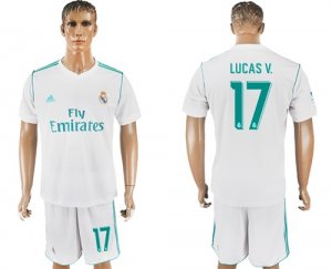 2017-18 Real Madrid 17 LUCAS V. Home Soccer Jersey