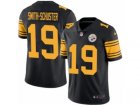 Mens Nike Pittsburgh Steelers #19 JuJu Smith-Schuster Elite Black Rush NFL Jersey