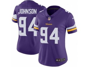 Women Nike Minnesota Vikings #94 Jaleel Johnson Vapor Untouchable Limited Purple Team Color NFL Jersey