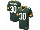 Mens Nike Green Bay Packers #30 Jamaal Williams Elite Green Team Color NFL Jersey