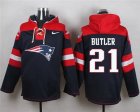 Nike New England Patriots #21 Malcolm Butler Navy Blue Player Pullover Hoodie