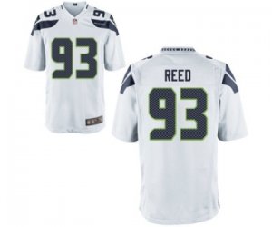 Men\'s Nike Seattle Seahawks #93 Jarran Reed Game White NFL Jersey