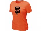 Women MLB San Francisco Giants Heathered Orange Nike Blended T-Shirt