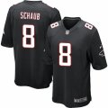 Mens Nike Atlanta Falcons #8 Matt Schaub Game Black Alternate NFL Jersey