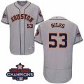 Astros #53 Ken Giles Grey Flexbase Authentic Collection 2017 World Series Champions Stitched MLB Jersey