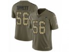 Men Nike New England Patriots #56 Andre Tippett Limited Olive Camo 2017 Salute to Service NFL Jersey