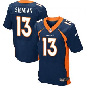 Men\'s Nike Denver Broncos #13 Trevor Siemian Elite Blue Jersey