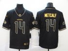Nike Seahawks #14 D.K. Metcalf Black Gold Throwback Vapor Untouchable Limited