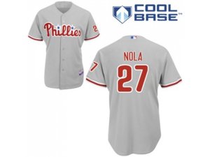 Youth Philadelphia Phillies #27 Aaron Nola Grey Cool Base Stitched MLB Jersey