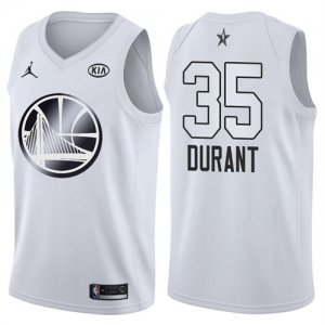 Warriors #35 Kevin Durant Jordan Brand White 2018 All-Star Game Swingman Jersey
