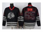 nhl jerseys chicago blackhawks #65 shaw black ice[the skeleton head]