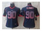 Nike women jerseys houston texans #90 clowney blue[drift fashion][clowney]