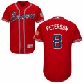 Men Atlanta Braves #8 Jace Peterson Majestic Red Authentic Collection Flexbase Jersey