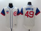 2016 Mens Chicage Cubs #49 Jake Arrieta 1942 Turn Back The Clock Flexbase Jersey