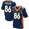 Mens Nike Denver Broncos #86 John Phillips Elite Navy Blue Alternate NFL Jersey