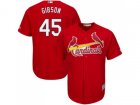 Youth St.Louis Cardinals #45 Bob Gibson Red Cool Base Stitched MLB Jersey