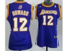 nba Women Los Angeles Lakers #12 Dwight Howard Purple Revolution 30 Swingman Jersey