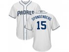 Youth San Diego Padres #15 Cory Spangenberg White Cool Base Stitched MLB Jersey