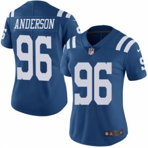 Women\'s Nike Indianapolis Colts #96 Henry Anderson Limited Royal Blue Rush NFL Jersey