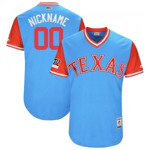 Rangers Light Blue 2018 Players Weekend Authentic Mens Custom Jersey