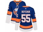 Women Adidas New York Islanders #55 Johnny Boychuk Royal Blue Home Authentic Stitched NHL Jersey