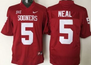 NCAA Oklahoma Sooners #5 Durron Neal Red New XII Stitched Jersey