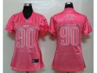 Nike Womens Detroit Lions #90 Suh Pink Jerseys