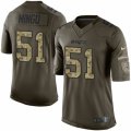 Mens Nike New England Patriots #51 Barkevious Mingo Limited Green Salute to Service NFL Jersey