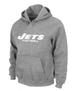 New York Jets Authentic font Pullover Hoodie Grey