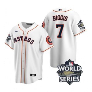 Astros #7 Craig Biggio White Nike 2022 World Series Cool Base Jersey