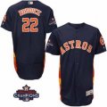 Astros #22 Josh Reddick Navy Blue Flexbase Authentic Collection 2017 World Series Champions Stitched MLB Jersey