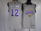 nba los angeles lakers #12 brown grey