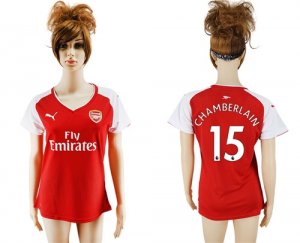 2017-18 Arsenal 15 CHAMBERLAIN Home Women Soccer Jersey