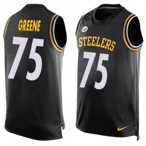 Nike Pittsburgh Steelers #75 Joe Greene Black Team Color Men Stitched NFL Limited Tank Top Jersey