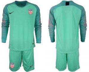 2018-19 USA Green Goalkeeper Long Sleeve Soccer Jersey