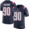 Youth Nike New England Patriots #90 Malcom Brown Limited Navy Blue Rush NFL Jersey