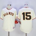 MLB Men San Francisco Giants #15 Bruce Bochy Cream Home Cool Base Stitched Jersey
