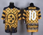 Nike Pittsburgh Steelers #10 Santonio Holmes yellow Jerseys(Style Noble Fashion Elite)