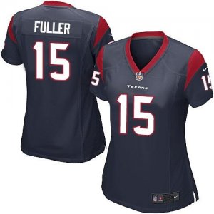 Women Nike Houston Texans #15 Will Fuller Navy Blue Team Color Stitched NFL Elite Jersey