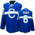 Mens Reebok Montreal Canadiens #6 Shea Weber Premier Blue Third NHL Jersey