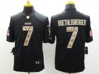 Nike Pittsburgh Steelers #7 Ben Roethlisberger Black Salute to Service Jerseys(Limited)