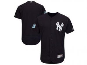 New York Yankees Blank Navy 2017 Spring Training Flexbase Authentic Collection Stitched Baseball Jersey