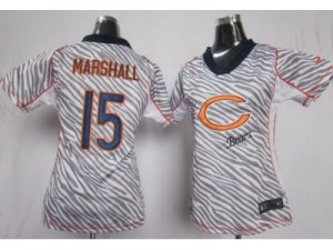 Nike Women Chicago Bears #15 Brandon Marshall FEM FAN Zebra Jerseys