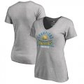 Golden State Warriors Fanatics Branded Womens 2018 NBA Finals Champions One Commitment Plus Size V-Neck T-Shirt Heather Gray