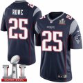 Youth Nike New England Patriots #25 Eric Rowe Elite Navy Blue Team Color Super Bowl LI 51 NFL Jersey